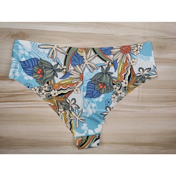 Victoria's Secret Cheeky Panty Bikini XL Floral Polyamide Colorful - Picture 4 of 4